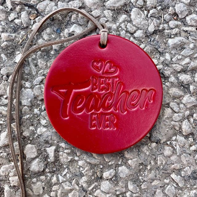 Best Teacher Ever Air Flair - Strawberry Leather