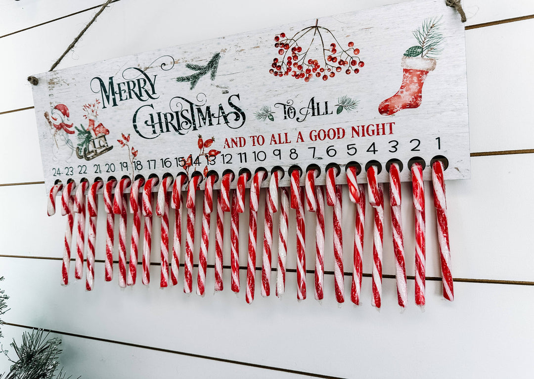 Candy Cane Advent Countdown Calendar