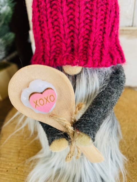 Candy Hearts Valentine Felt Gnome