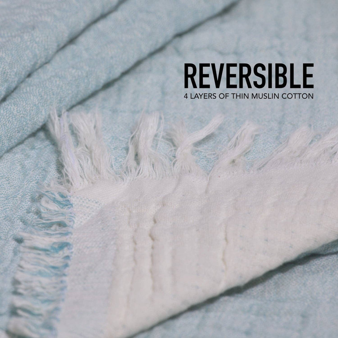 100% Cotton Reversible Muslin Baby Blankets