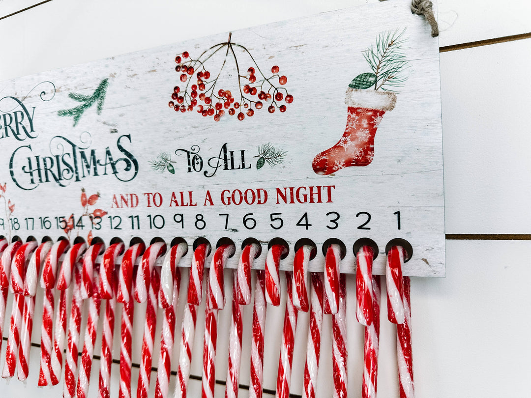 Candy Cane Advent Countdown Calendar