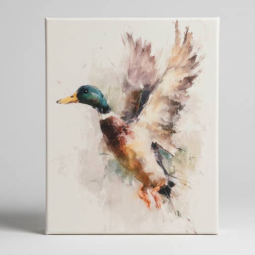 Mallard duck canvas art print,