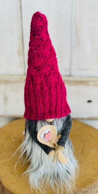 Candy Hearts Valentine Felt Gnome