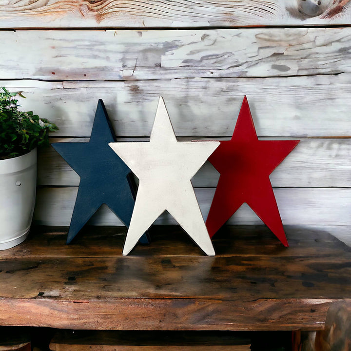 Patriotic Prim Stars - Wood Primitive Americana Decor