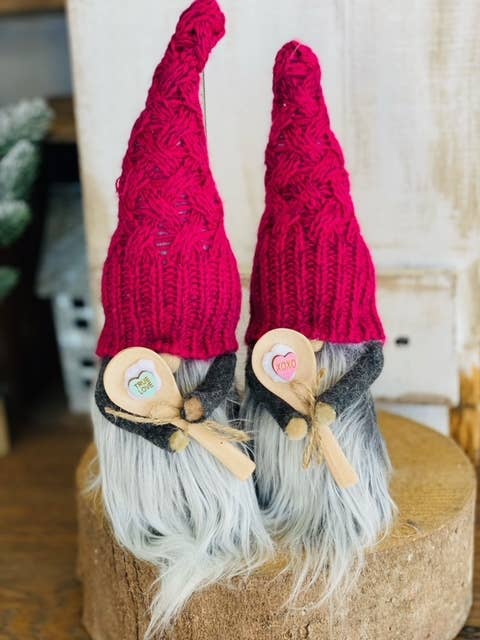 Candy Hearts Valentine Felt Gnome