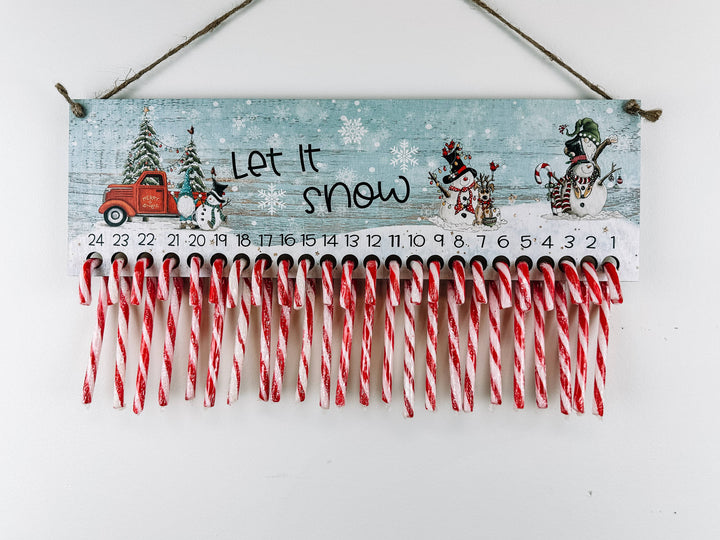 Candy Cane Advent Countdown Calendar