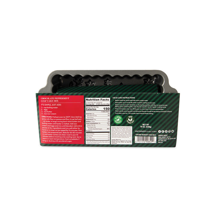 Santa Sleigh Loaf Pan & Chocolate Peppermint Cake Mix