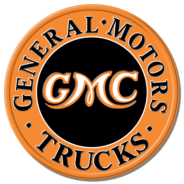 ROUND - GMC Trucks Round Tin Sign