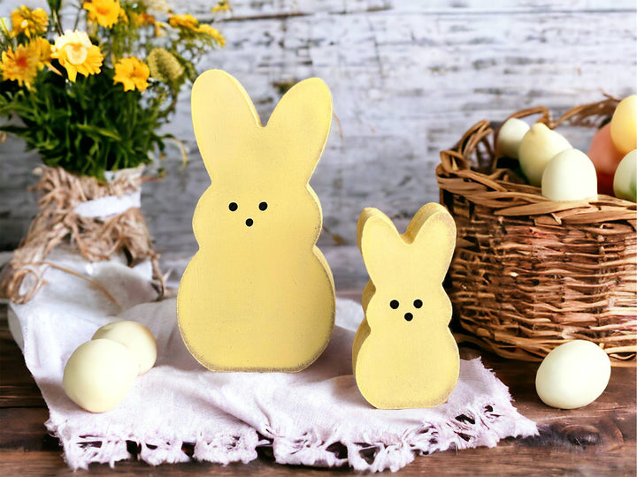 Primitive Rustic Wood Spring/Easter Peeps - LARGE 6"