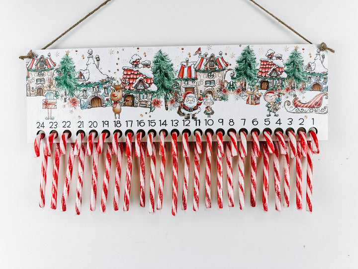 Candy Cane Advent Countdown Calendar