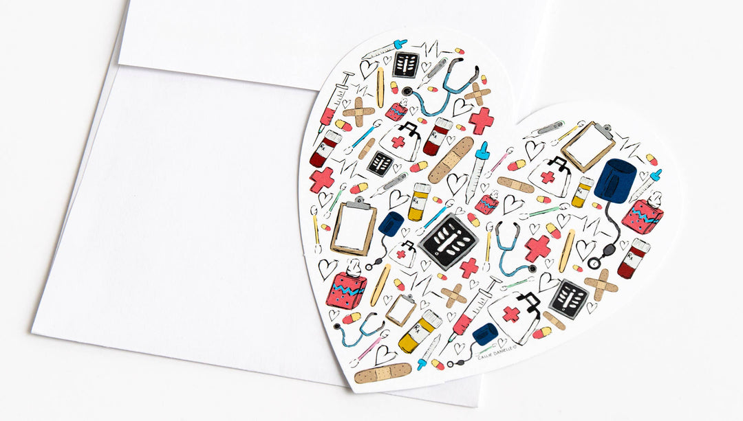 Love for Healthcare Workers Thank You Greeting Card