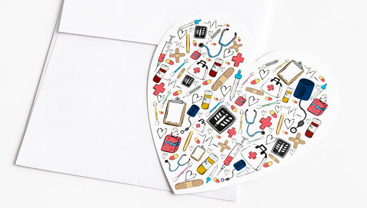 Love for Healthcare Workers Thank You Greeting Card