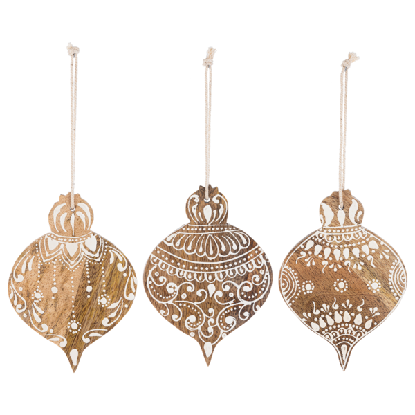 Hand Painted Ornament (Each One Will Vary) - 6pc