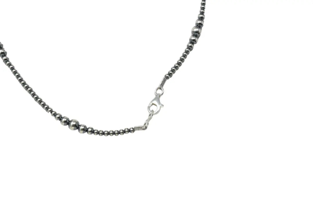 Graduated Silver Pearl Necklace (3-6MM) 24"