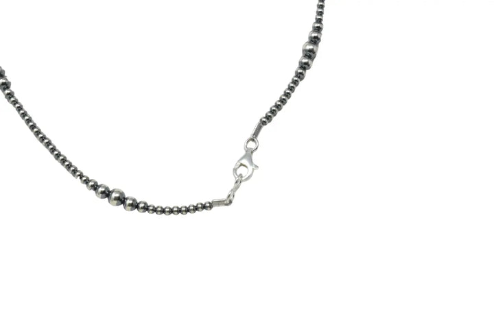 Graduated Silver Pearl Necklace (3-6MM) 24"