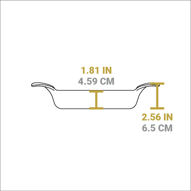 Non Heat-Treated 36 Ounce Cast Iron Oval Server