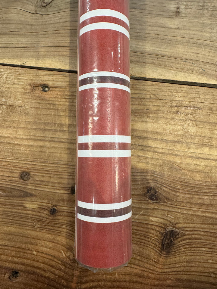 Maroon & White Stripe Table Runner