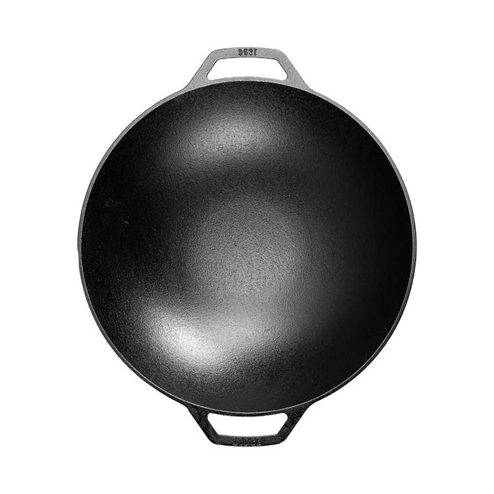 14 Inch Seasoned Cast Iron Wok