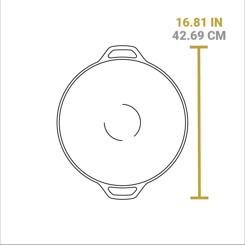 14 Inch Seasoned Cast Iron Wok