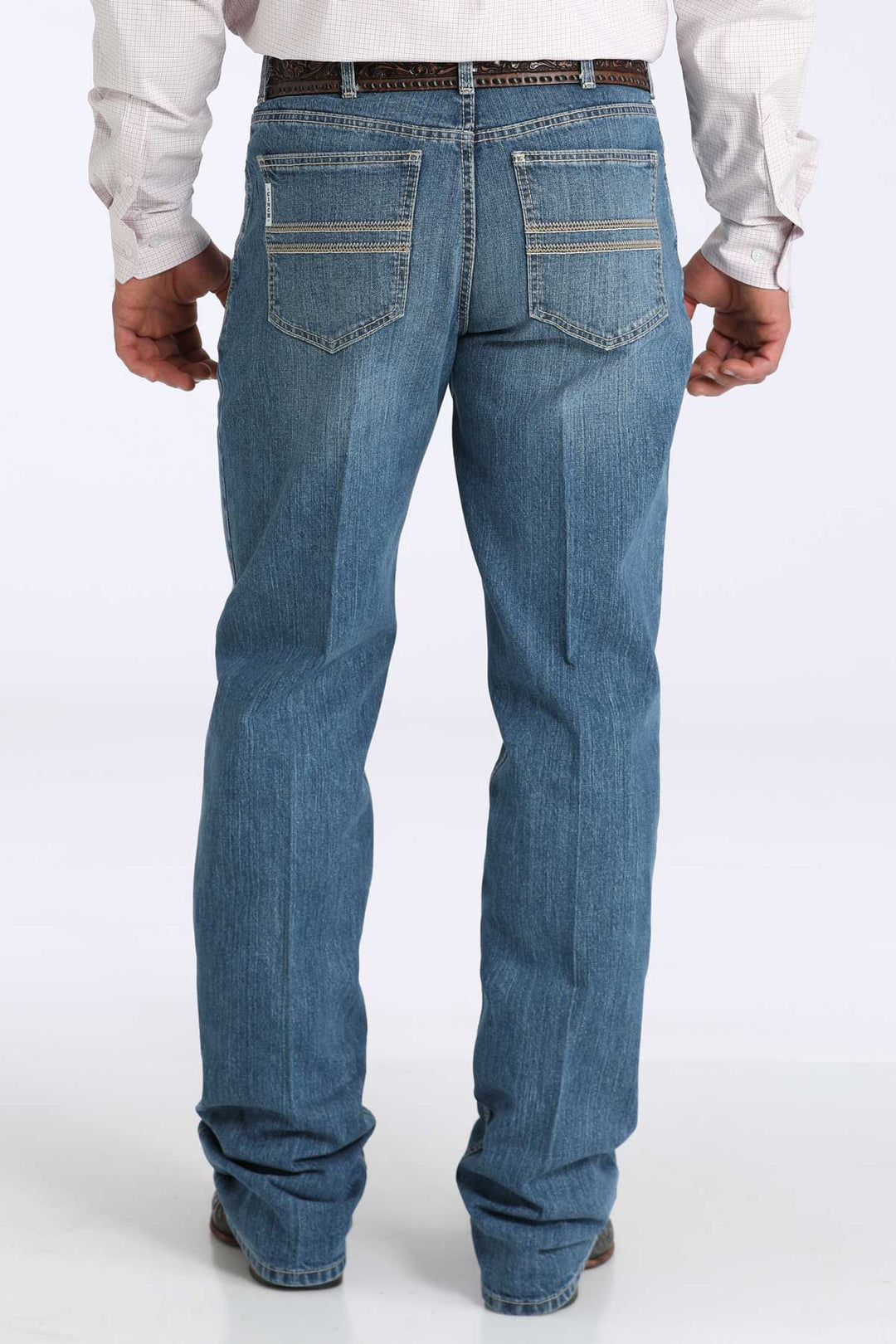 Cinch Men's Jeans - White Label Mid Rise Relax - Medium Stone Wash