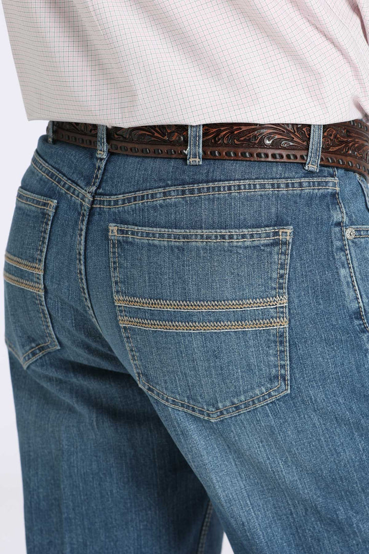 Cinch Men's Jeans - White Label Mid Rise Relax - Medium Stone Wash