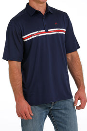 Cinch Men's Short Sleeve ArenaFlex Polo - Navy