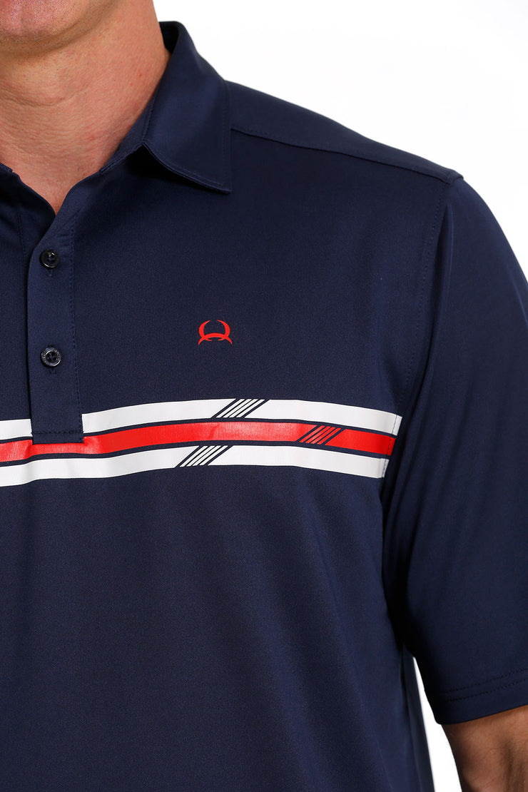 Cinch Men's Short Sleeve ArenaFlex Polo - Navy