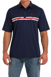 Cinch Men's Short Sleeve ArenaFlex Polo - Navy