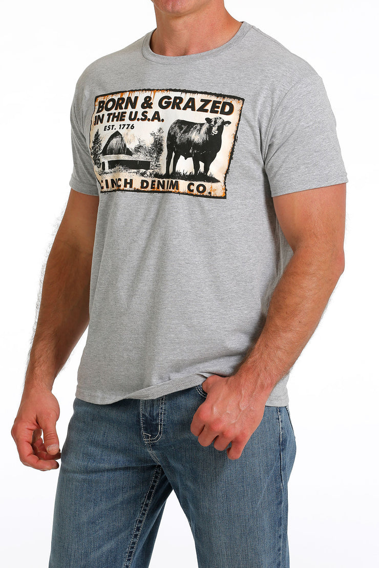 Cinch Men's Short Sleeve T-Shirt - Heather Grey