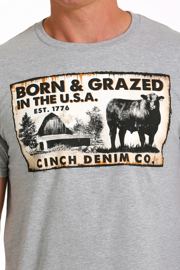 Cinch Men's Short Sleeve T-Shirt - Heather Grey