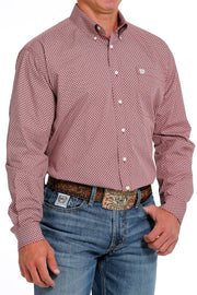 Cinch - Men's Long Sleeve Print Shirt - Red