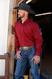 Cinch - Men's Long Sleeve Solid Shirt - Red