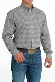 Cinch - Men's Long Sleeve Shirt - White Print