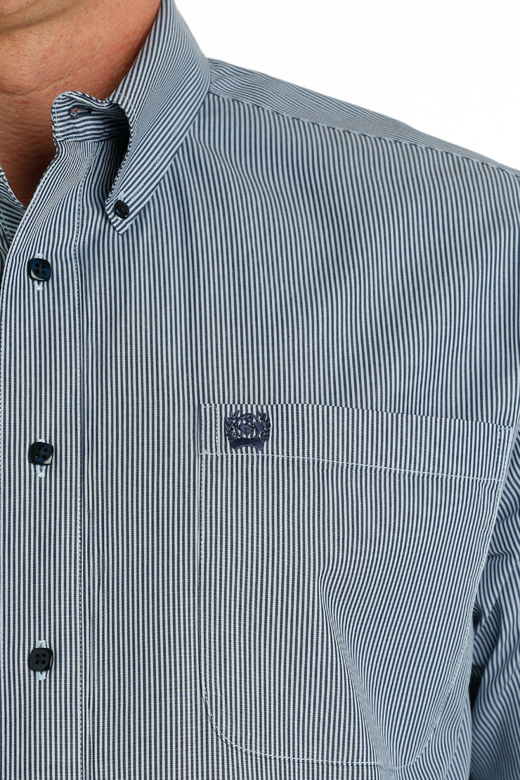 Cinch - Men's Long Sleeve Shirt - Light Blue Stripe
