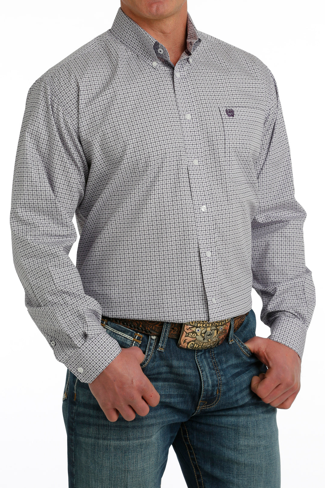 Long Sleeve Shirt - Purple plaid