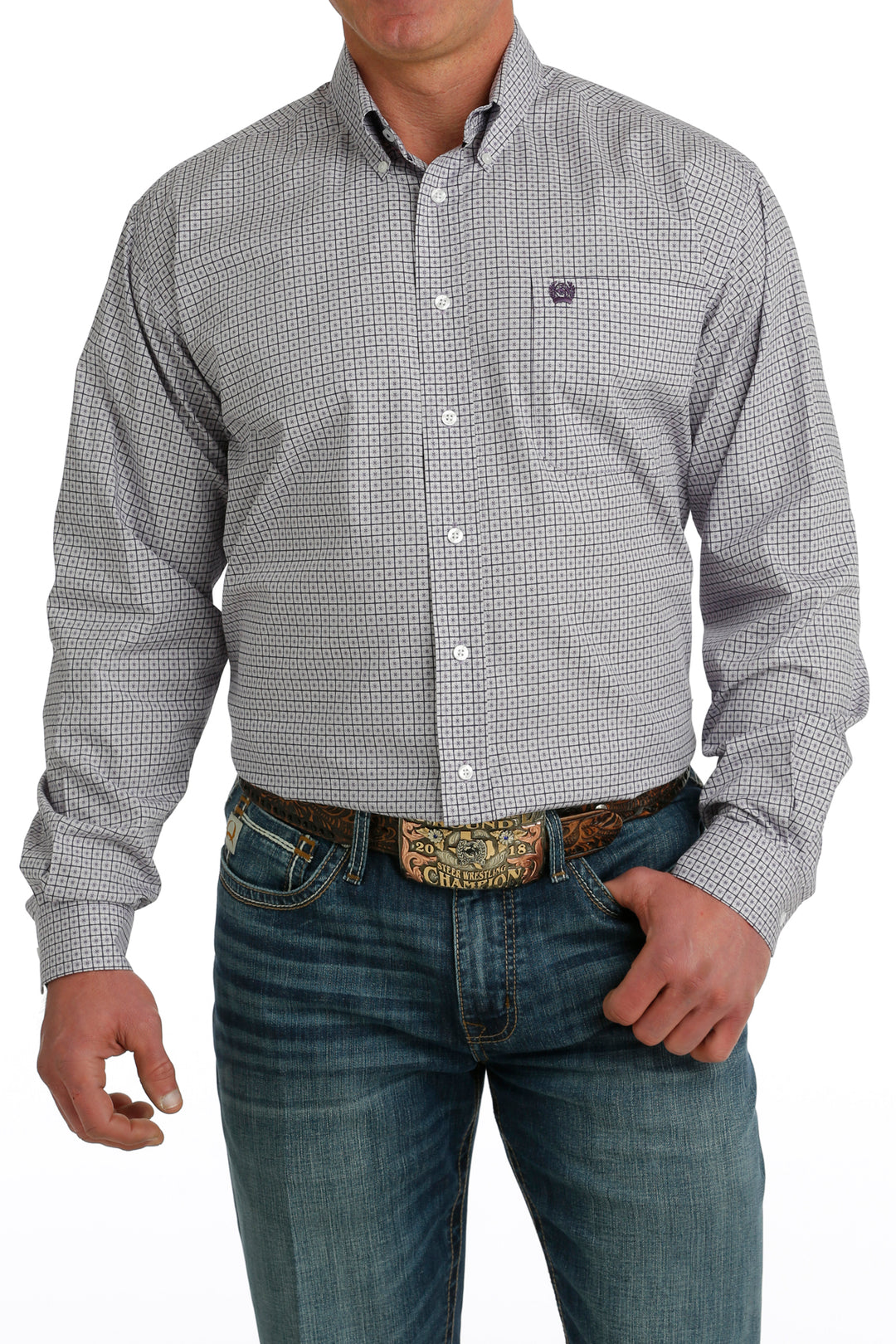 Long Sleeve Shirt - Purple plaid