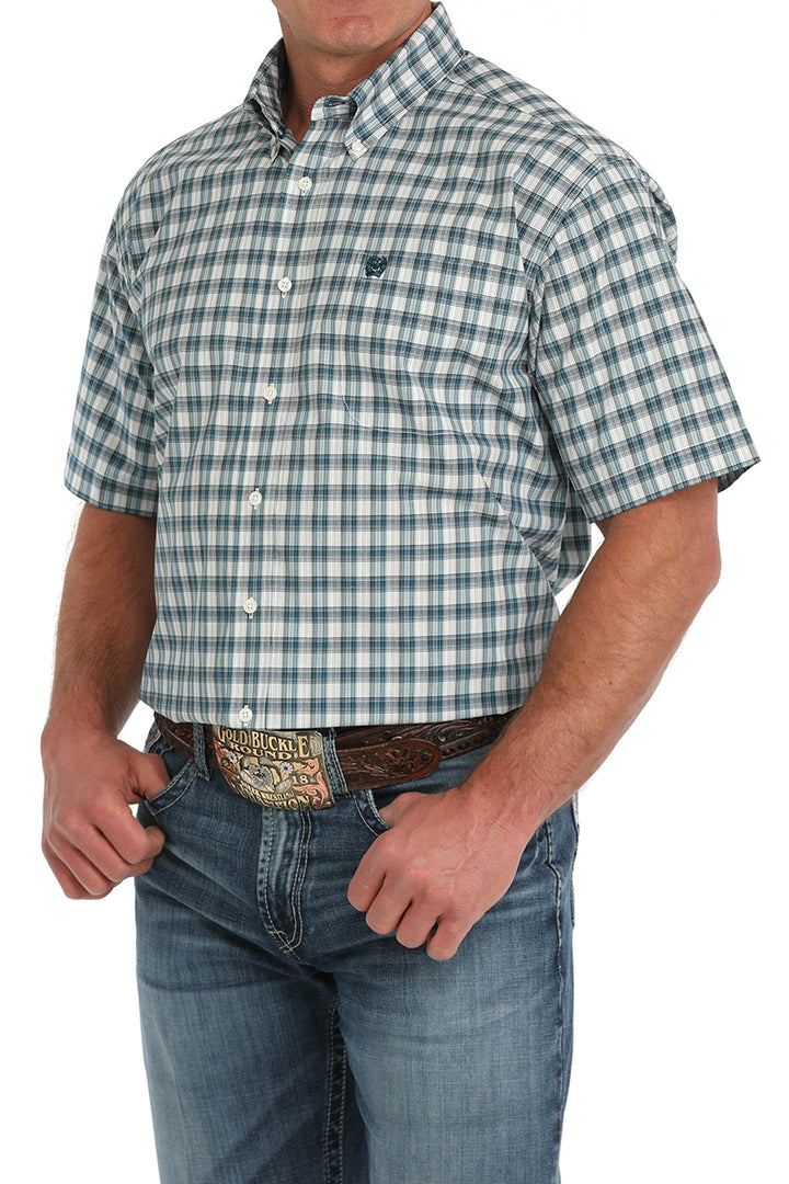 Cinch Men's Short Sleeve Shirt - Cream