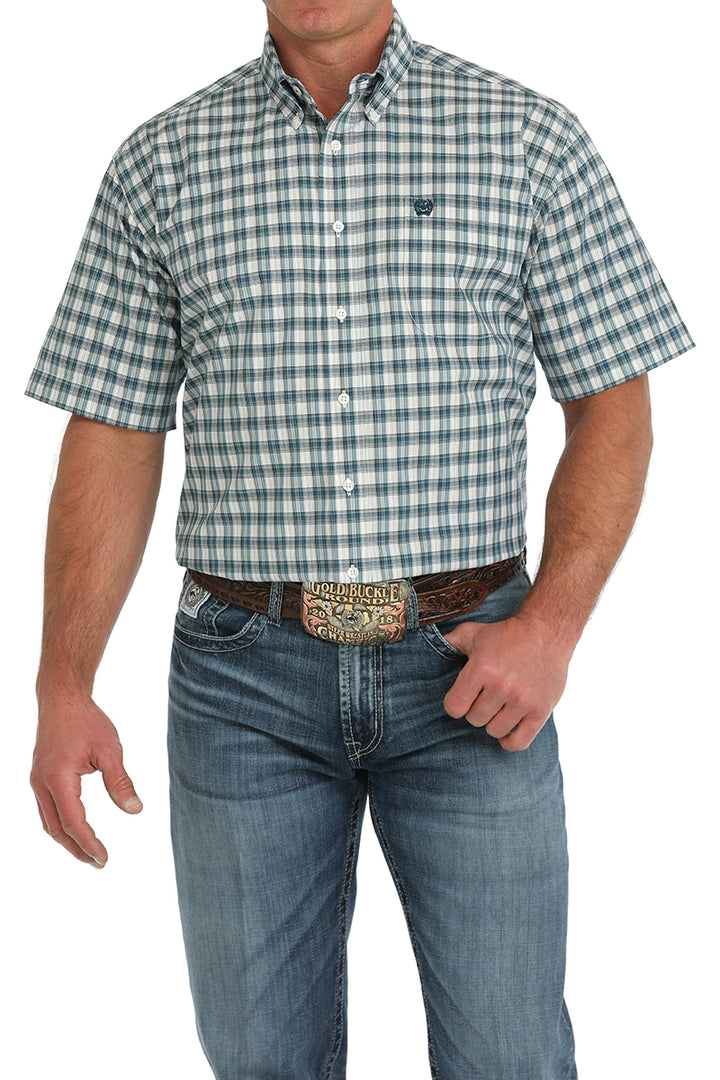 Cinch Men's Short Sleeve Shirt - Cream