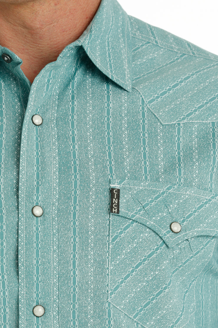Cinch - Men's Long Sleeve Shirt - Turquoise