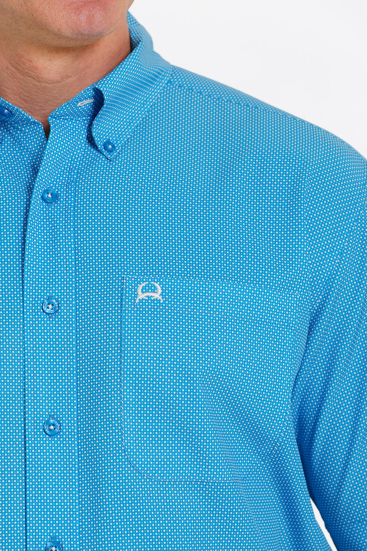 Cinch Men's Short Sleeve Shirt Arena Flex - Blue