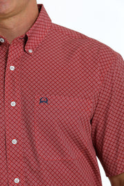 Cinch Men's Short Sleeve Shirt Arena Flex - Red