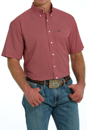 Cinch Men's Short Sleeve Shirt Arena Flex - Red