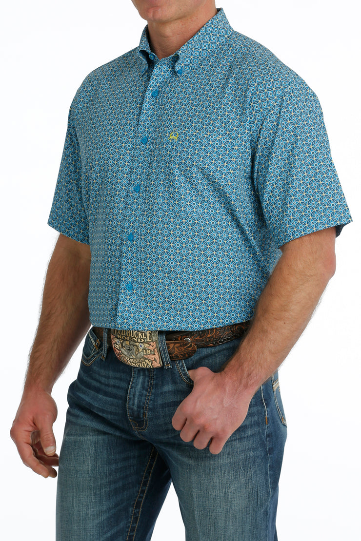 Cinch - Men's Short Sleeve Shirt - Blue