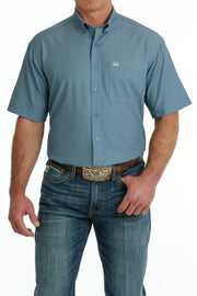 Cinch - Men's Short Sleeve Shirt - Blue