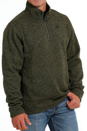 Mens Cinch 1/4 Zip Pullover - Olive