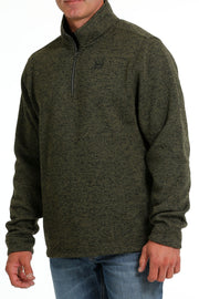 Mens Cinch 1/4 Zip Pullover - Olive