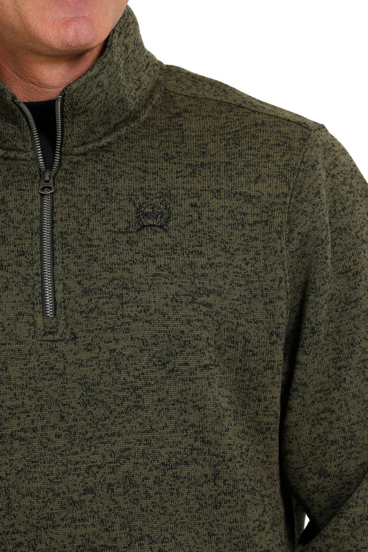 Mens Cinch 1/4 Zip Pullover - Olive