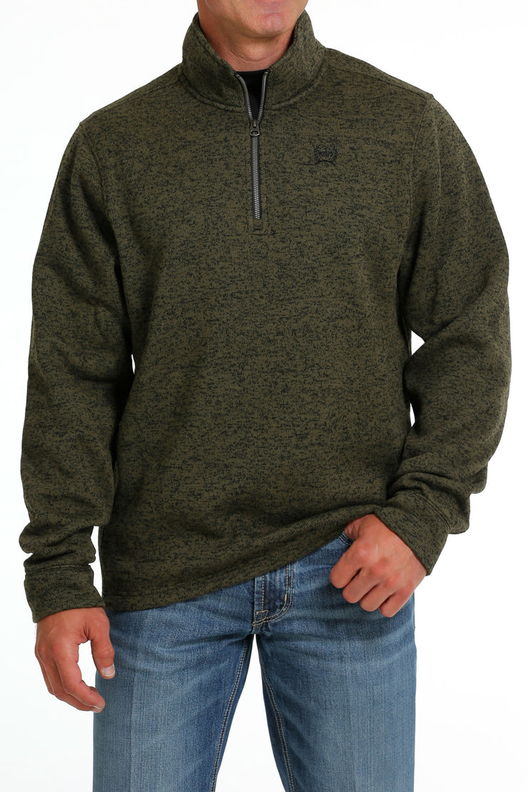 Mens Cinch 1/4 Zip Pullover - Olive