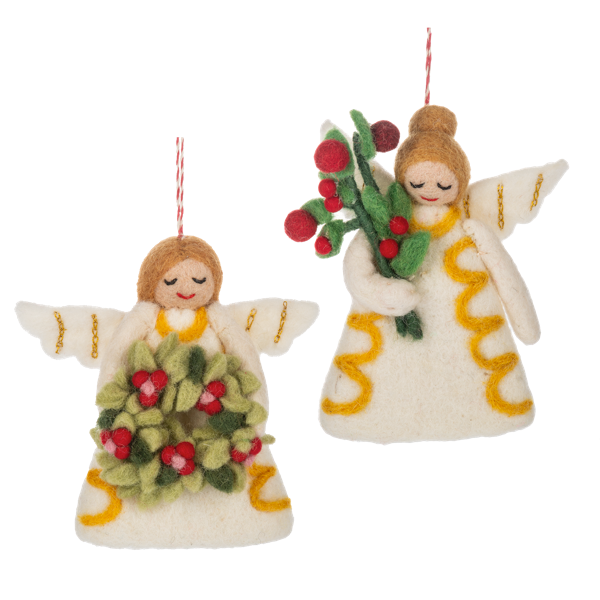 Handcrafted Angel Ornaments (4 pc. ppk.)