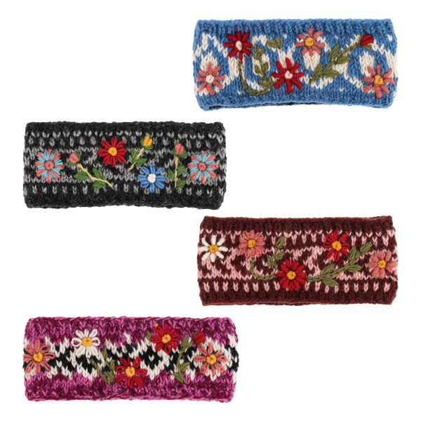 Embroidered Winter Headbands